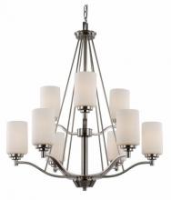  70529 ROB - Mod Pod 9-Light Two Tier Glass Shaded Chandelier